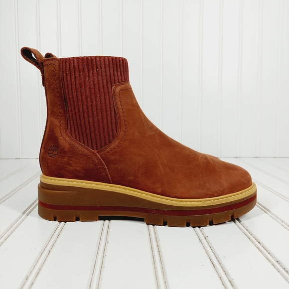 New Timberland Ortholite Leather  Burgundy Ankle Boots C613 - Picture 5 of 11